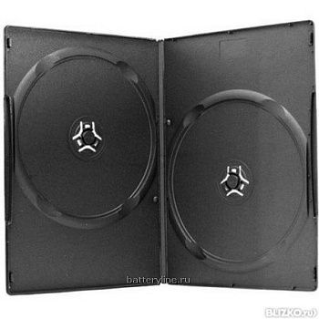 Футляр на 2 DVD 14мм двойной черный (5/100) Футляр на 2 DVD 14мм двойной черный (5/100)