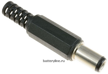 Штекер питания Jack6.3*3.1mm L=14mm пласт