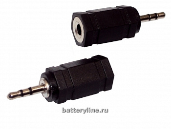 Переходник аудио джек2.5(шт)-джек3.5(гн) стерео  пластик