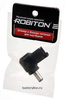 Штекер питания ноутбука 5.0*2.5mm L=10mm AsusEEEPC угловой  Robiton NB-LUF BL1 
