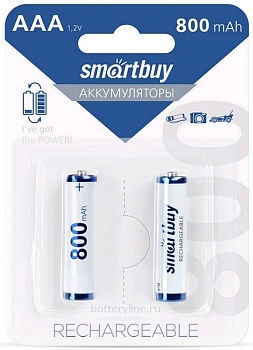 аккумулятор R03 800mAh NiMh SmartBuy BL2 
