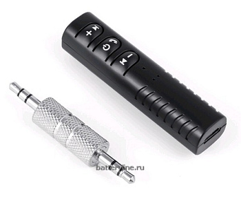 Гарнитура  Bluetooth приемник с микрофоном (+AUX переходник) 228813 Гарнитура  Bluetooth приемник с микрофоном (+AUX переходник) 228813