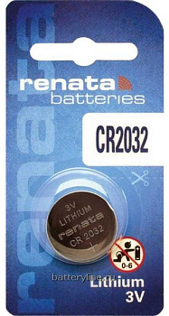Батарейка CR2032 3v RENATA BL1 (1/10)