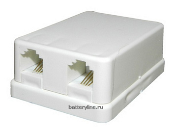 Телефонная розетка ЕВРО PE2 (на 2 гнезда)