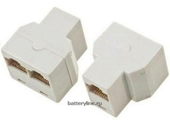 Переходник разветветвитель (гнездо 8p8c - 2гнезда 8p8c) RJ45 (2/100)