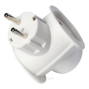 Тройник SmartBuy SBE-16-A03-3 с заземлением 1 гнездо белый 10А 096912 Тройник SmartBuy SBE-16-A03-3 с заземлением 1 гнездо белый 10А 096912
