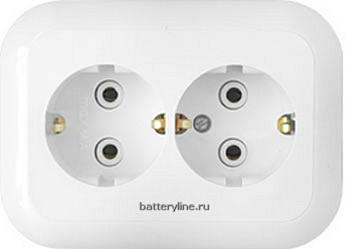 Розетка 2гнЗК СветоПрибор белый PC16-239бел (1/40)