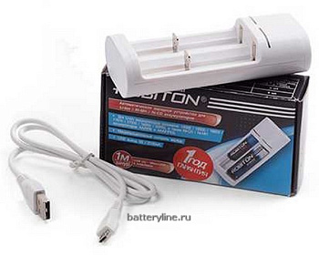 Зарядное устройство. Li-Ion (1-2 R6/R03/14500/18650-1000mA) зарядка от USB + USBвыход 2,1A ROBITON Smart2 944640