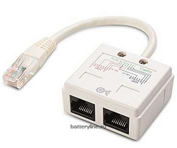 Делитель портов на два комп с хвостом (шт8p8c-2гн8p8c) MYWA-06 (51963)