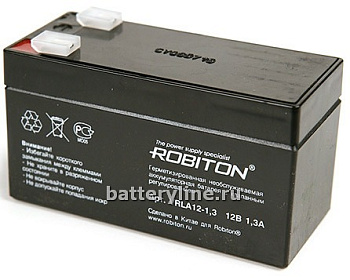 аккумулятор 12v  1300mAh 1213Pb Robiton 42x51x96мм VRLA12-1.3  942639 аккумулятор 12v  1300mAh 1213Pb Robiton 42x51x96мм VRLA12-1.3  942639
