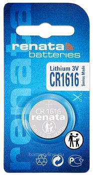 Батарейка CR1616 3v RENATA BL1 (1/10)