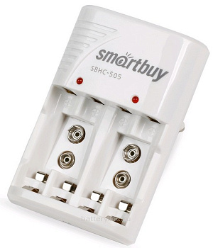 Зарядное устройство SmartBuy SBHC-505 (2-4R6/R03-200mA;2x9v-20mA) складная вилка 067257