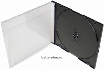 Футляр для CD Slim5мм черный/вставка (10/200/400) Футляр для CD Slim5мм черный/вставка (10/200/400)
