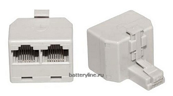 Переходник разветветвитель (штекер 8p8c - 2гнезда 8p8c) RJ45 (2/100)
