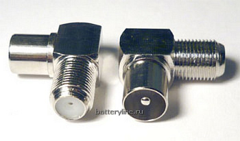 Штекер антенный  на F-разъеме Угловой металл (Fгн-TVшт)