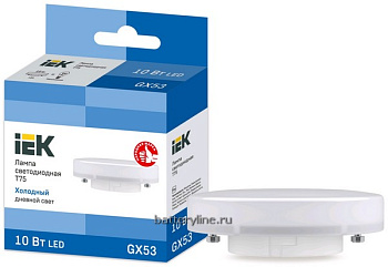 Лампа LED GX53 10W/90Вт 6500K холодный FROST IEK ECO 900лм 648980