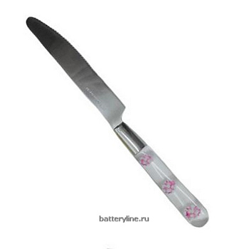 Нож кухонный 10см (зубцы.мелк ручк.пласт) VETTA Пион (2/10) [815-249]