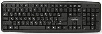 Клавиатура USB SmartBuy ONE SBK-112U-K USбелый/RUжелтый черный 034990