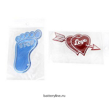 Наклейка автомобильная "Stop/Love" под металл микс (5/10) [768-123]