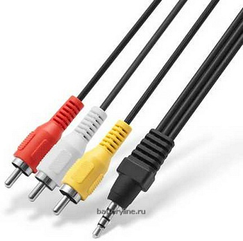 Шнур джек3.5-3T (джек3.5мм 4х контактный-3RCA) 3.0m
