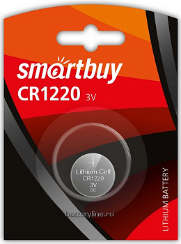 Батарейка CR1220 3v SmartBuy BL1 (1/12)