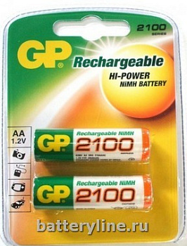 аккумулятор R6 2100mAh NiMh GP BL2 (2/20)