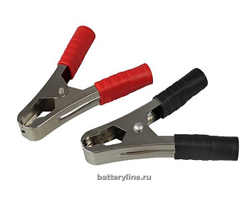 Крокодил  30А красный+черный ~73mm (2шт в упак) Крокодил  30А красный+черный ~73mm (2шт в упак)