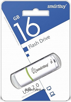 Карта USB. 16Gb SmartBuy Crown белый 003002