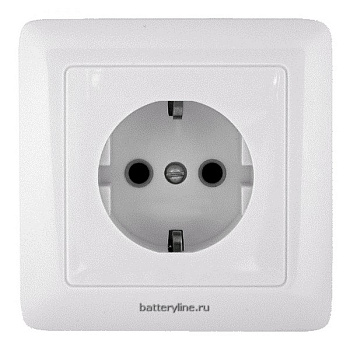 Розетка 1гнЗК Schneider Electric ХИТ белая 16А RS16-134-B (1/10) 333414