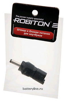 Штекер питания ноутбука 3.5*1.35mm L=10mm Dell прямой Robiton NB-UH BL1