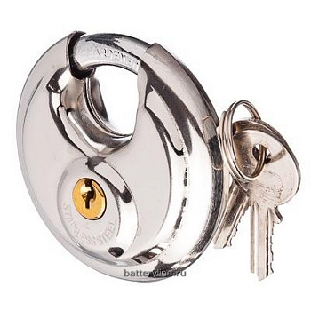 Замок навесной 70мм (3 ключа) круглый SS-2001 [468-088]