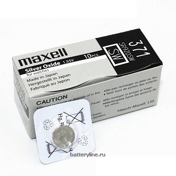 Батарейка часовая серебряно-цинк G06 Maxell SR920/921/370/371 (9.5x2.1mm) BL1/BL5 (1/10)