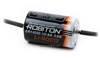 Батарейка ER14250 3.6v Robiton Lithium LSC1200-1/2AA (с аксиальными выводами) Батарейка ER14250 3.6v Robiton Lithium LSC1200-1/2AA (с аксиальными выводами)