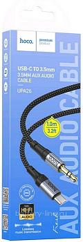 Шнур джек3.5-TYPE-C AUX (st3.5шт-type-c) 1.0m Hoco UPA26 черный в коробке 08824 Шнур джек3.5-TYPE-C AUX (st3.5шт-type-c) 1.0m Hoco UPA26 черный в коробке 08824