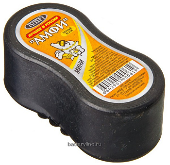 Губка силикон обувн "АМФИ" черная мини [728-007]