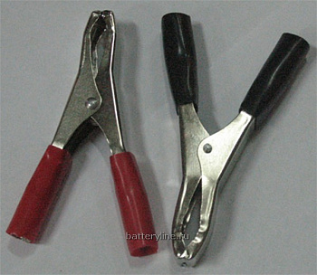 Крокодил  50А красный+черный ~100mm (2шт в упак)