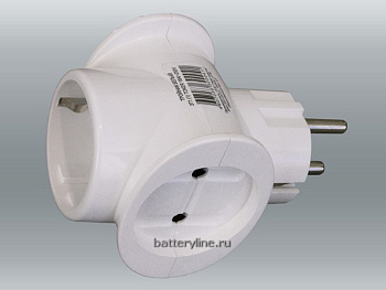 Тройник ТОКЕР 3T1 с заземлением 1 гнездо белый 16А Тройник ТОКЕР 3T1 с заземлением 1 гнездо белый 16А