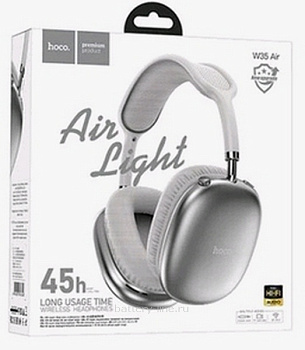 Гарнитура беспроводная полноразмерная HOCO W35 Air Bluetooth +MP3-TF +45h серебристый 716348 Гарнитура беспроводная полноразмерная HOCO W35 Air Bluetooth +MP3-TF +45h серебристый 716348