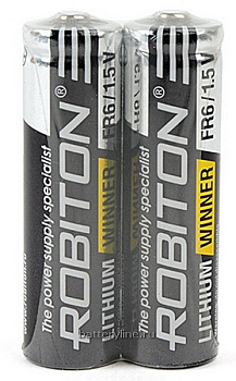 Батарейка AA LR6 ROBITON. Lithium Winner FR6 (1/2/40) Батарейка AA LR6 ROBITON. Lithium Winner FR6 (1/2/40)
