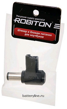 Штекер питания ноутбука 7.4*5.1mm L=13mm HPnetbook/Dell угловой Robiton NB-LUAK BL1 