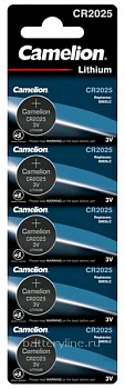 Батарейка CR2025 3v Camelion BL5 (5/50)