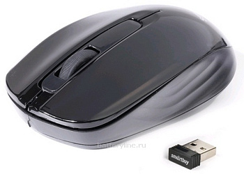 Мышь USB беспроводная Optical SmartBuy SBM-332AG-K 1000dpi (2.4ГГц/10м/2*R03) черный 072817