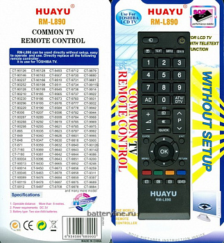 Пульт TOSHIBA RM-L890 [TV-LCD] универсальный  11534