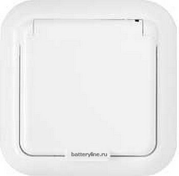 Розетка 1гнЗК СветоПрибор белая с крышкой IP44 PC16-289 (1/50)