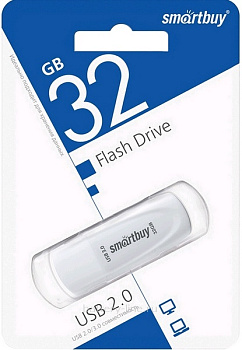 Карта USB. 32Gb  usb3.0 SmartBuy Scout белый 108929