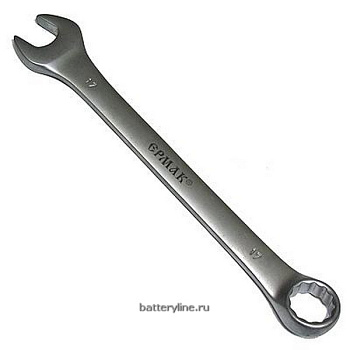 Ключ 17x17мм рожково-накидной (матовый CRV) ЕРМАК (1/10) [736-058]