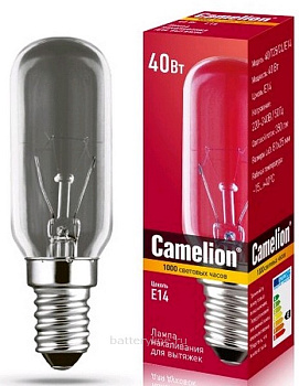 Лампа  для вытяжек 40W E14 clear Camelion T25 880432 Лампа  для вытяжек 40W E14 clear Camelion T25 880432