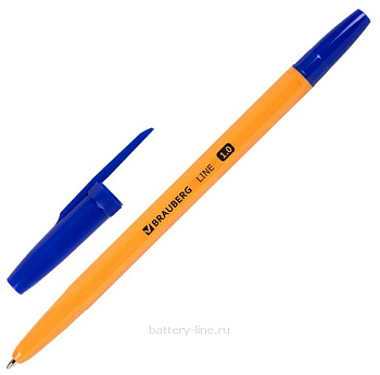 Ручка шариковая синяя Brauberg 143331 1мм (1/50)