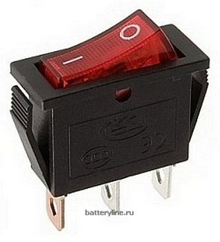 Включатель KCD3-101/N 15*32 3pin 15A 250V RED light