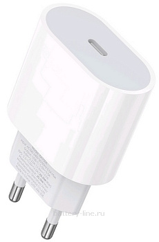 Зарядка сетевая вых=(5v 3.0A (PD20W(Type-C) Borofone BA100A белый 24488